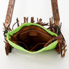 ADBGS192 Large Crossbody Genuine Western Leather Women Bag Sage