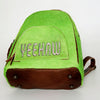 ADBGS156 Green Cowhide Leather Backpack with Bold Inlay - Western Cowgirl Statement Bag
