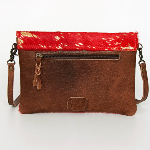 ADBGS178 Red Metallic Cowhide Envelope Crossbody - Western Leather Purse