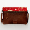 ADBGS178 Red Metallic Cowhide Envelope Crossbody - Western Leather Purse