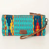 ADBG344 American Darling Aztec Saddle Blanket Western Style Wristlet Clutch Bag
