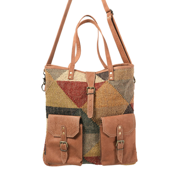 LC-KB342 Tote Upcycled Canvas Ladies Bag