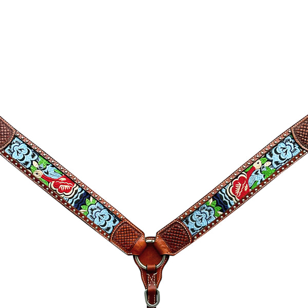 BER336-Western Leather Breast Collar