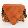ADBG935 American Darling Western Leather Cross body Bag with Hair-On Cowhide and Long Fringes