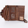 ADBG941 American Darling Handcrafted Hair-On Cowhide Wallet with Hand Tooled Floral Carved Leather