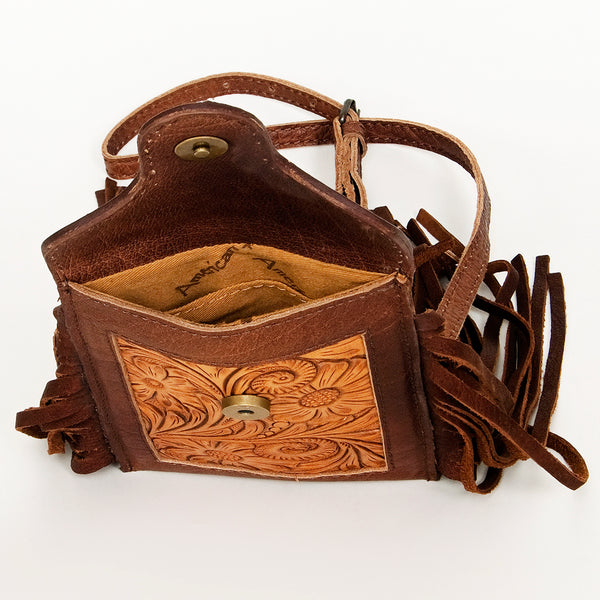 ADBG943 American Darling Handcrafted Hand Tooled Floral Leather Cell phone holder