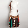 ADBG574 American Darling Southwestern Wool Bucket Bag Drawstring Tote with Leather Strap