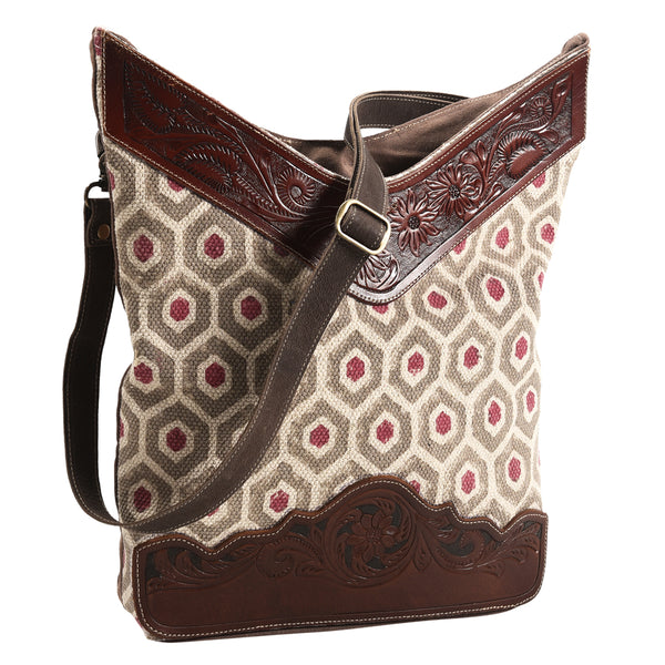 LC-KB374 Large Crossbody Upcycled Canvas Ladies Bag