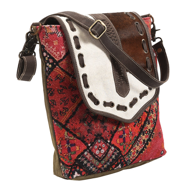 LC-KB382 Messenger Upcycled Canvas Ladies Bag