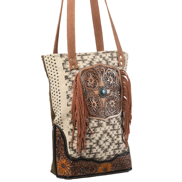 LC-KB394 Tote Upcycled Canvas Ladies Bag