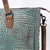 ADBG962 Crocodile Embossed Genuine Leather Western Tote Compact Handbag by American Darling