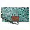 ADBG968 American Darling Crocodile Embossed Western Leather Wallet