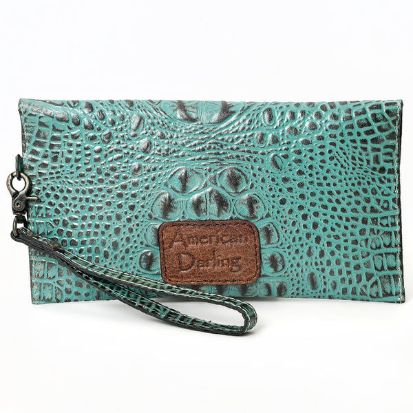 ADBG968 American Darling Crocodile Embossed Western Leather Wallet