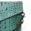 ADBG968 American Darling Crocodile Embossed Western Leather Wallet