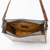 ADBG971 American Darling Crocodile Embossed Western Leather Messenger Bag