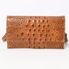 ADBG973 American Darling Crocodile Embossed Western Leather Wallet Bag