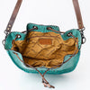 ADBG975 American Darling Crocodile Embossed Western Leather Bucket Bag