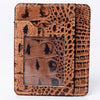 ADBG976 American Darling Crocodile Embossed Western Leather Card-Holder