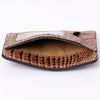 ADBG976 American Darling Crocodile Embossed Western Leather Card-Holder