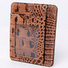 ADBG976 American Darling Crocodile Embossed Western Leather Card-Holder