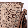 ADBG977 American Darling Fringed Western Leather Tote Bag - Crocodile Embossed
