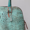 ADBG986 Croc Embossed Leather Western Tote Bag Structured Handbag by American Darling