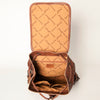 ADBG997 American Darling Western Leather Backpack with Hair-On Cowhide and Fringes