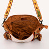ADBG905 Southwestern Wool Blanket & Tooled Leather Strap Crossbody Bag by American Darling
