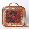 ADBGA300 American Darling Western Hand Tooled Leather Hair-On Cowhide Jewelry Case