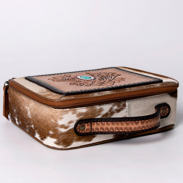 ADBGA300 American Darling Western Hand Tooled Leather Hair-On Cowhide Jewelry Case