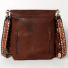 ADBGA161 American Darling Tooled Leather Messenger Bag Brown Fringe Western Shoulder Purse