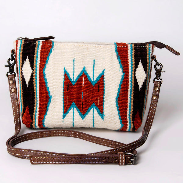 ADBG1001 American Darling Handwoven Saddle Blanket Western Crossbody Bag Genuine Leather