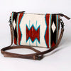 ADBG1001 American Darling Handwoven Saddle Blanket Western Crossbody Bag Genuine Leather