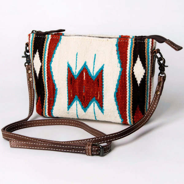 ADBG1001 American Darling Handwoven Saddle Blanket Western Crossbody Bag Genuine Leather