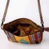 ADBG1001 American Darling Handwoven Saddle Blanket Western Crossbody Bag Genuine Leather
