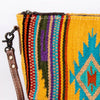ADBG1001 American Darling Handwoven Saddle Blanket Western Crossbody Bag Genuine Leather