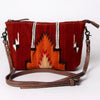 ADBG1001 American Darling Handwoven Saddle Blanket Western Crossbody Bag Genuine Leather