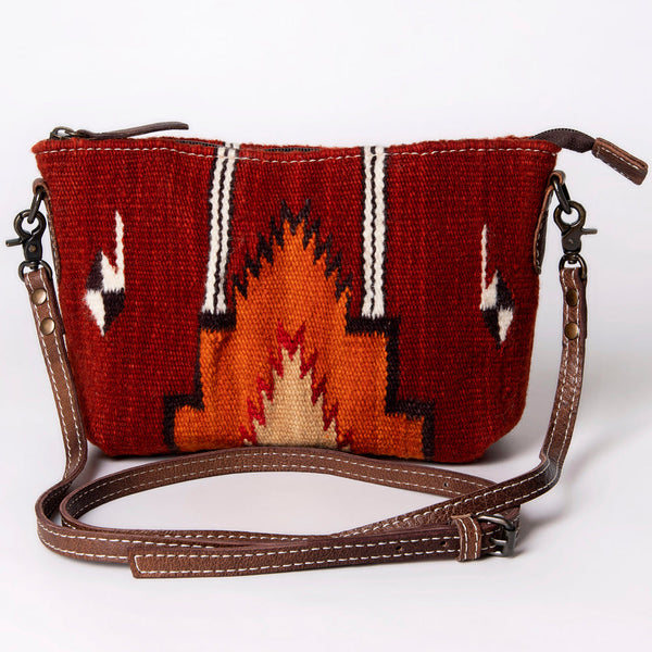 ADBG1001 American Darling Handwoven Saddle Blanket Western Crossbody Bag Genuine Leather