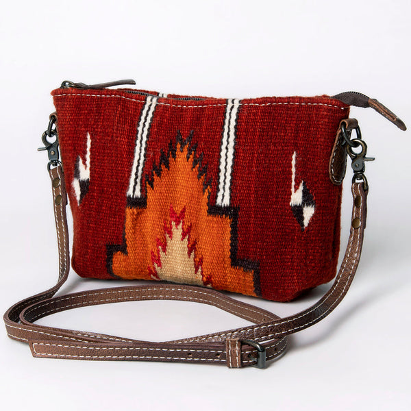 ADBG1001 American Darling Handwoven Saddle Blanket Western Crossbody Bag Genuine Leather