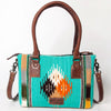 ADBG1004 American Darling Western Saddle Blanket Tote Bag Genuine Leather Trim