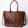 ADBG1005 American Darling Handwoven Saddle Blanket Tote Bag Genuine Leather Trim