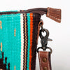 ADBG1006 American Darling Handwoven Saddle Blanket Large Crossbody Bag Genuine Leather