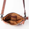 ADBG1006 American Darling Handwoven Saddle Blanket Large Crossbody Bag Genuine Leather