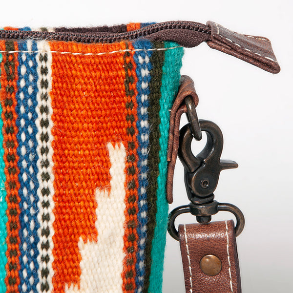 ADBG1006 American Darling Handwoven Saddle Blanket Large Crossbody Bag Genuine Leather