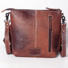 ADBG1007 American Darling Handwoven Saddle Blanket Fringe Crossbody Bag Genuine Leather