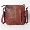 ADBG1007 American Darling Handwoven Saddle Blanket Fringe Crossbody Bag Genuine Leather