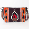 ADBG1008 American Darling Handwoven Saddle Blanket Crossbody Bag Genuine Leather Trim