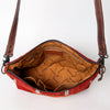 ADBG1008 American Darling Handwoven Saddle Blanket Crossbody Bag Genuine Leather Trim