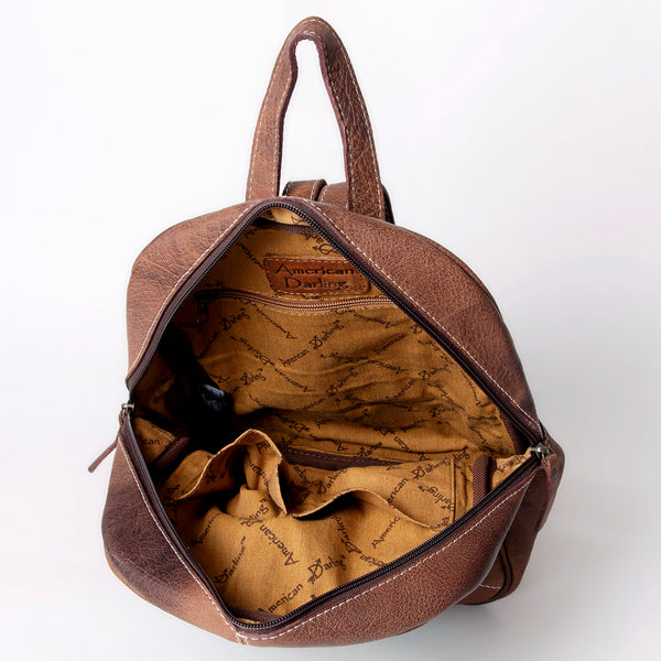 ADBG1011 American Darling Handwoven Saddle Blanket Leather Backpack