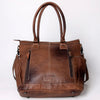 ADBG1013 American Darling Handwoven Saddle Blanket Leather Tote Bag Western Style